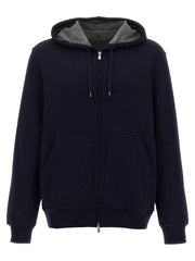 Bluza z bawełny niebieskiej Brunello Cucinelli