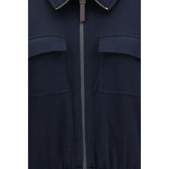 Brunello Cucinelli Blue Cotton Sweatshirt