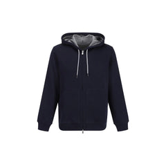 Brunello Cucinelli Blue Cotton Sweatshirt