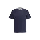 Brunello Cucinelli Blue Cotton T-Shirt