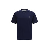 Brunello Cucinelli Blue Cotton T-Shirt