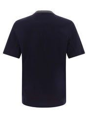 Brunello Cucinelli Blue Cotton T-Shirt
