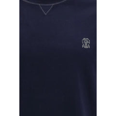 Brunello Cucinelli Blue Cotton T-Shirt