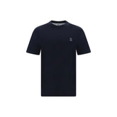 Brunello Cucinelli Blue Cotton T-Shirt
