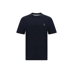 Brunello Cucinelli Blue Cotton T-Shirt