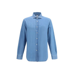 Brunello Cucinelli Blue Denim Shirt