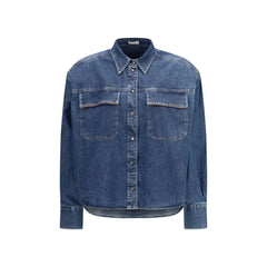 Brunello Cucinelli Blue Denim Shirt