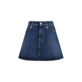 Brunello Cucinelli Blue Denim Skirt