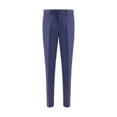 Brunello Cucinelli Blue Fleece Wool Pants