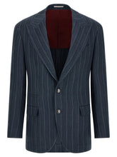 Brunello Cucinelli Blue Hemp Blazer