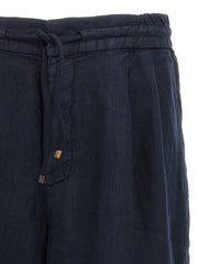 Brunello Cucinelli Blue Linen Bermuda Shorts
