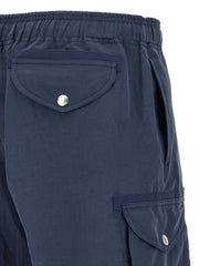 Brunello Cucinelli Blue Linen Bermuda Shorts