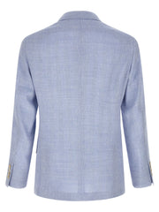 Brunello Cucinelli Blue Linen Blazer - XXL