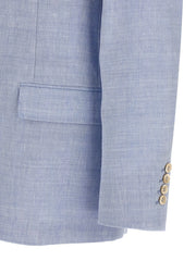 Brunello Cucinelli Blue Linen Blazer - XXL
