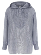 Brunello Cucinelli Blue Linen Blouse
