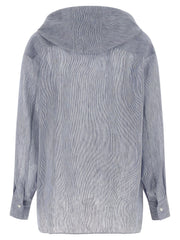 Brunello Cucinelli Blue Linen Blouse