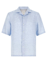 Brunello Cucinelli Blue Linen Blouse
