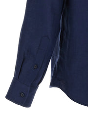 Brunello Cucinelli Blue Linen Blouse - L