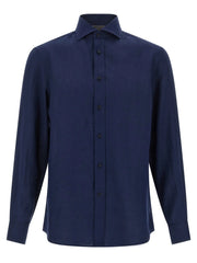 Brunello Cucinelli Blue Linen Blouse - L