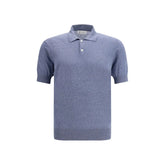 Brunello Cucinelli Blue Linen Polo Shirt - IT46 | S