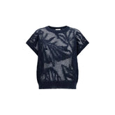 Brunello Cucinelli Blue Linen T-Shirt - L