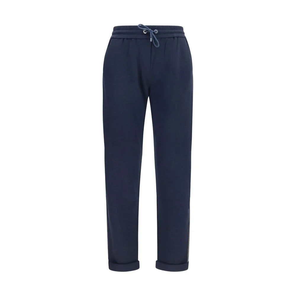 Brunello Cucinelli Blue Polyamide Casual Pants