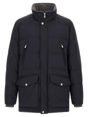 Brunello Cucinelli Blue Polyamide Parka