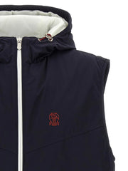 Brunello Cucinelli Blue Polyamide Sleeveless Jacket