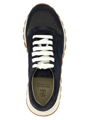 Brunello Cucinelli Blue Polyester Athletic Sneakers - EU38/US8