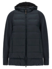 Brunello Cucinelli Blue Polyester Full-Length Jacket