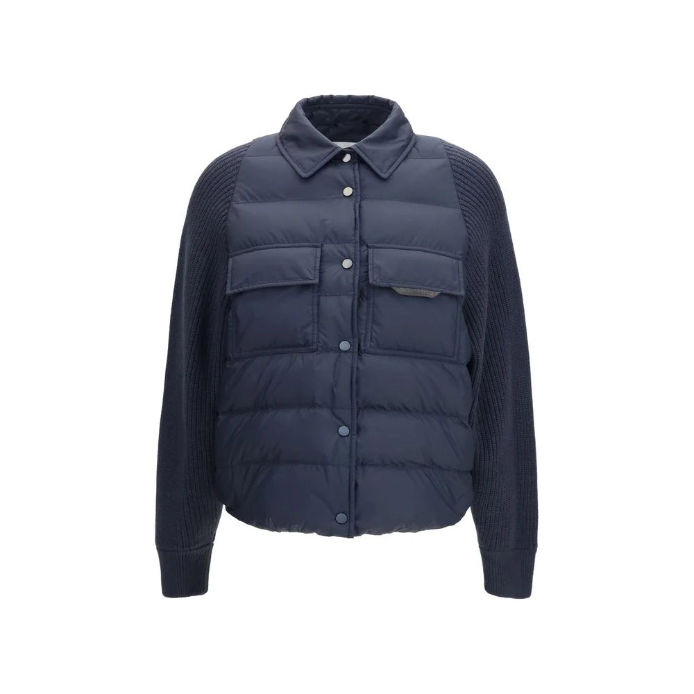 Brunello Cucinelli Blue Polyester Jacket