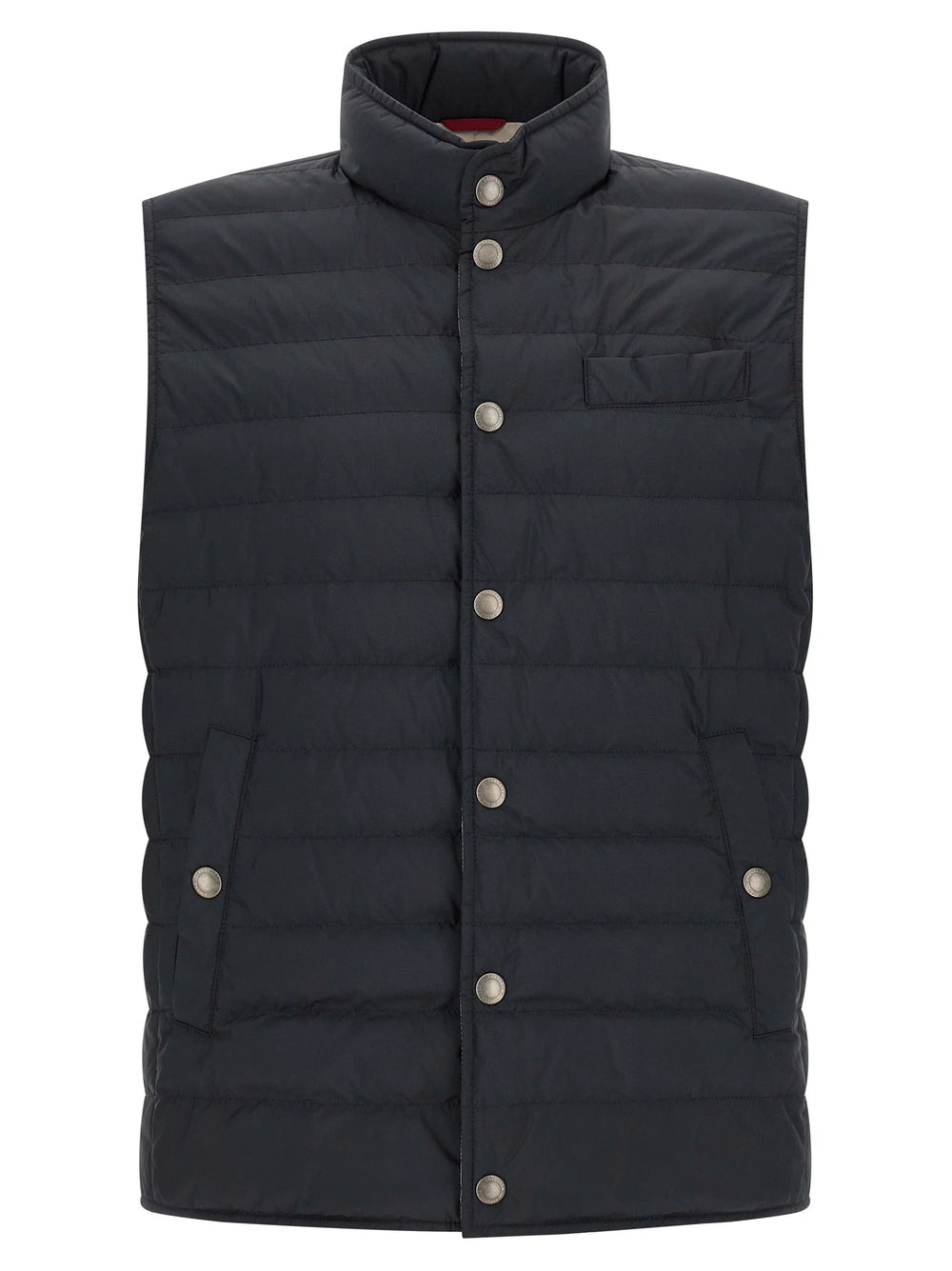 Brunello Cucinelli Blue Polyester Sleeveless Jacket