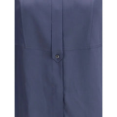 Brunello Cucinelli Blue Silk Blouse