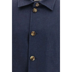 Brunello Cucinelli Blue Silk Coat