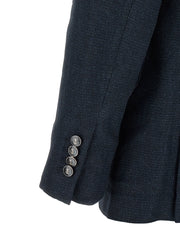 Brunello Cucinelli Blue Silk Two-Piece Suit