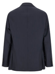 Brunello Cucinelli Blue Virgin Wool Blazer