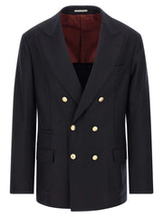Brunello Cucinelli Blue Virgin Wool Blazer