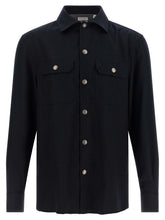 Brunello Cucinelli Blue Virgin Wool Blouse