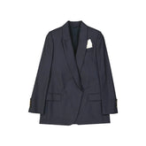 Brunello Cucinelli Blue Virgin Wool Jackets And Coat
