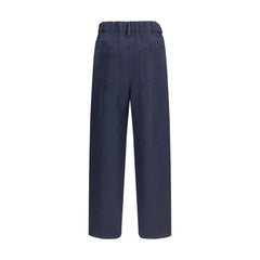Brunello Cucinelli Blue Viscose Casual Pants