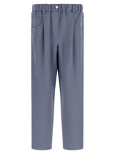Brunello Cucinelli Blue Viscose Casual Pants - IT42