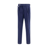 Brunello Cucinelli Blue Wool Casual Pants