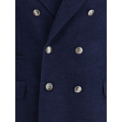 Brunello Cucinelli Blue Wool Coat