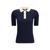 Brunello Cucinelli Blue Wool Oves Aries Polo Shirt