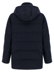 Brunello Cucinelli Blue Wool Parka