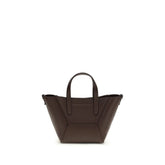Sac bandoulière en cuir de veau bordeaux Brunello Cucinelli Bos Taurus