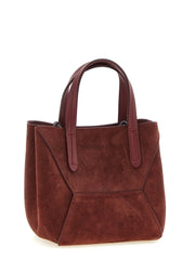 Brunello Cucinelli Burgunderfarbene Handtasche aus Kalbsleder