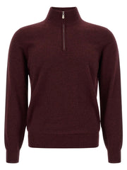 Brunello Cucinelli Bordeaux Cashmere Cardigan