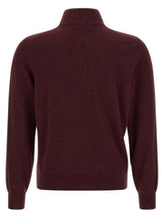 Brunello Cucinelli Bordeaux Cashmere Cardigan