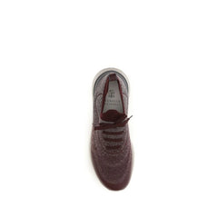 Brunello Cucinelli Bordeaux Cotton Athletic Sneakers - EU40/US7